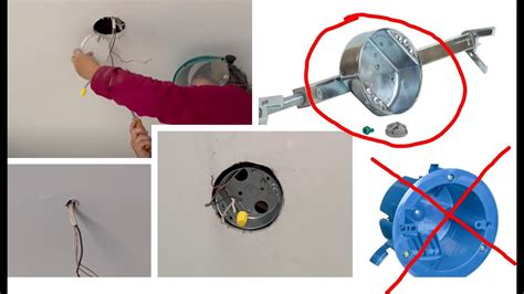 how to replace junction box with outlet|replacing a ceiling electrical box.